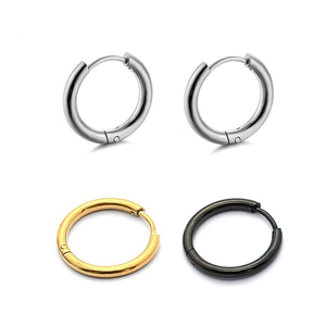 Pendientes de Aro ACEWORKS 316L |   Acero Inoxidable Chapado en Oro PVD de 18K |   Diseño Minimalista Clásico y Moderno, Unisex, Impermeable - Product Image 2