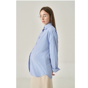 Nueva Camiseta Holgada Transpirable con Botones Decorativos, Manga Larga, Estilo Vietnamita, Cuello Redondo, Sólida, Minimalista, para Mujer - Product Image 6