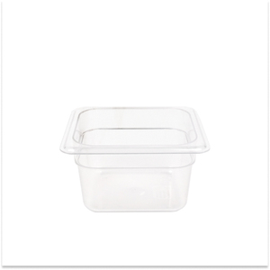 Modern GN Container 1/4 150MM Clear Without <b>Lid</b> BPA Free Polycarbonate Food <b>Pan</b> for Hotel Kitchen and Deli Counter - Product Image 3