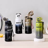 Bouteille d'eau de sport en acier inoxydable personnalisée à double paroi isolée sans BPA anti-fuite style vintage pour le cyclisme, la course à pied et les voyages