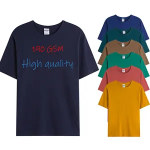 Wholesale new premium solid color streetwear Blank print label custom t shirt design 100% cotton T-shirt unisex T-shirt