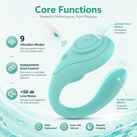 Mini Medizinischer Silikon-Slip-Vibrator 9 Vibrationsmodi IPX6 Wasserdicht USB Wiederaufladbar Kabellose Fernbedienung Einfach zu Reinigen