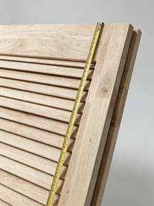 Paneles de Puerta Interiores de Madera Maciza EFS con Revestimiento de Madera, Diseño Minimalista, Decoración con Rejillas, Apertura Lateral para Baño - Product Image 4