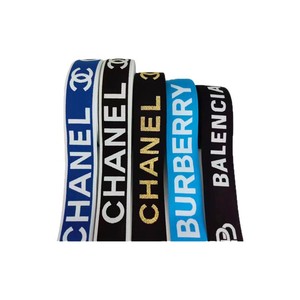 Bande élastique jacquard Qinglin, largeur personnalisée, accessoires vestimentaires en nylon, sangle - Product Image 1