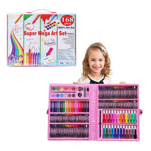 168 buah kualitas tinggi uniseks Set seni desain baru gambar warna-warni kotak alat tulis anak-anak Panting & lukisan kotak hadiah - Product Image 3