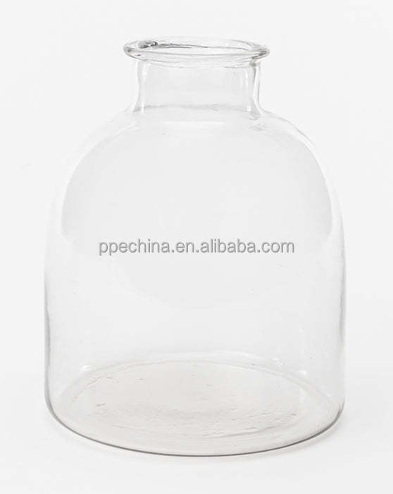 100% Glass Design Best Selling Round Big Glass Modern Luxury Vase Home Decoration Flower Bottle
