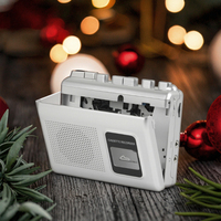 Lecteur de cassette vintage personnalisé, lecteur de cassette audio portable rétro, lecteur de cassette Walkman avec haut-parleur, prise d'alimentation USB Type-C