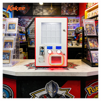 Distributeur automatique de cartes photo Kpop et de cartes de jeu à deux emplacements pour paiement par jetons ou pièces, vente en gros usine