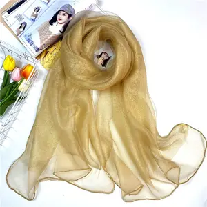 New fashion solid plain color silk scarf diamond edge wedding shawl gift scarf