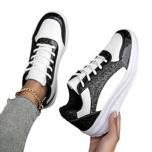 Nuevas zapatillas blancas de moda con lentejuelas multicolor, zapatos casuales únicos de suela plana, zapatillas deportivas antideslizantes de suela gruesa - Product Image 5