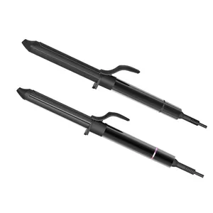 Best Ceramic Tourmaline Barrel Curling Iron Wand And Hair Curler With Clip Tong Private Label Set
