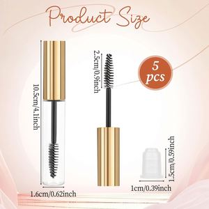 Muestra Gratuita de Suero para Pestañas, Tubo de Rímel con Tapa Transparente de Colores, Envase de Plástico con Serigrafía, Cosmético, MOQ de 100 Piezas - Product Image 2