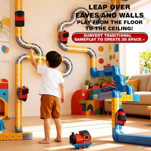 Tren Eléctrico de Juguete KSF con Batería, Pista de Carreras, Señales de Tráfico y Rompecabezas Magnético para Niños - Product Image 3