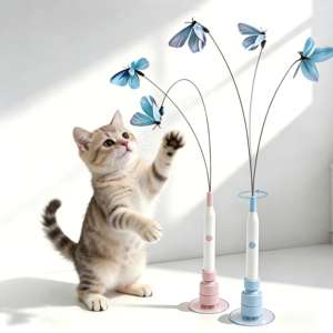 Petit jouet interactif pour <span class=keywords><strong>chat</strong></span> en ABS écologique, avec ventouse mains libres pour jeu intérieur - Product Image 1