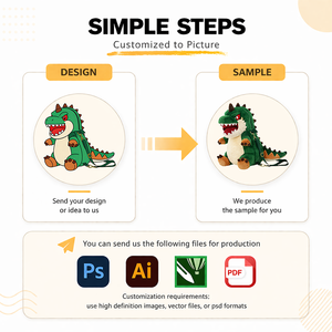 Peluche dinosaure personnalisée avec fermeture éclair, fabricant de jouets en peluche, peluche personnalisée, sac à dos en peluche, sac Ita personnalisé - Product Image 2