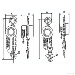 Manuel Kasnaklı Vinç <span class=keywords><strong>1ton</strong></span> 2ton 3ton 5ton 3m 6m G80 Zincirli Vinç Hsz Tipi Manuel Zincirli Kasnak Sıfır 380V - Product Image 5