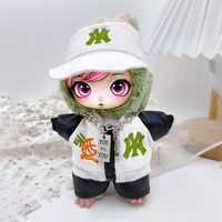 Ensemble de vêtements pour poupée mignonne et stylée, veste de moto imperméable, tenue, casquette de baseball, accessoires personnalisés, vente en gros
