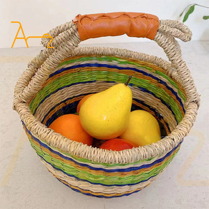 <span class=keywords><strong>Panier</strong></span> tissé à la main aux algues d'Asie du sud-est éléments africains ins style décoration pique-nique <span class=keywords><strong>panier</strong></span> fourre-tout <span class=keywords><strong>panier</strong></span> de rangement de bureau - Product Image 4