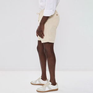 Pantalones Cortos de Verano 2026 para Hombre, Ligeros, Cintura Elástica con Cordón, Corte Recto, Color Sólido, Lavados, de Alta Calidad - Product Image 3
