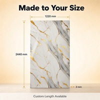 Panneau mural en composite pierre-plastique SPC imitation marbre multi-styles, revêtement UV, feuille de marbre PVC