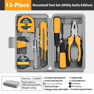 Kit d'outils rose pour femmes Vetex en gros, 7 pièces |   Ensemble d'outils légers pour la maison, pour le <span class=keywords><strong>bricolage</strong></span>, la réparation et l'entretien |   Boîte à outils manuelle durable - Product Image 3