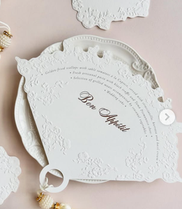 Enveloppe de luxe élégante <span class=keywords><strong>avec</strong></span> illustration, papier fait main, invitations de <span class=keywords><strong>mariage</strong></span> en typographie, carte de menu texturée en relief - Product Image 3