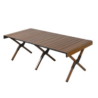 Table pliante d'extérieur double face en alliage d'aluminium, type « Egg Roll », pour camping et pique-nique, portable, vente en gros, tables et chaises Zhejiang