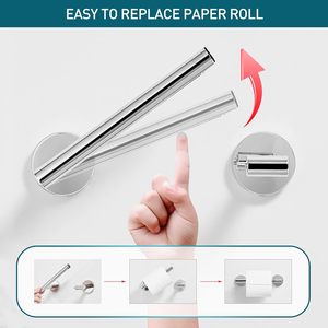 Porte-<span class=keywords><strong>papier</strong></span> toilette double pivotant moderne, montage mural, acier inoxydable SUS304, doré, pour salle de bain, cuisine, maison, hôtel - Product Image 6