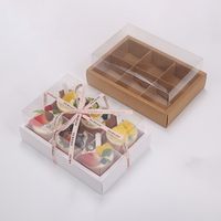 Boîtes en carton blanc pliables haut de gamme imperméables avec fenêtre, gaufrées, pour cadeaux, fruits, gâteaux, fleurs et aliments - Vente en gros