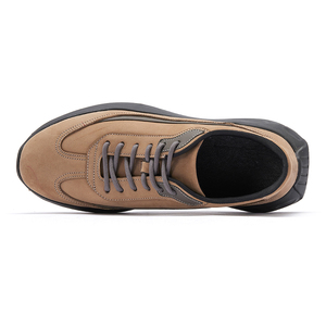 Zapatillas de Moda de Alta Calidad en Cuero de Ante Vacuno para Hombre, Duraderas, Deportivas, Color Caqui, para Caminar, Correr y Senderismo, Muestra Gratis - Product Image 2