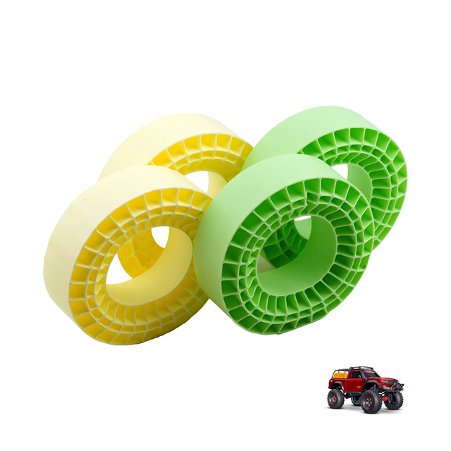 High Quality 2.2 Inch Waterproof Rubber Tire Inserts Foam 1/8 1/10 RC Crawler Car Axial SCX10 Traxxa s TRX4 4pc/set Fluorescent