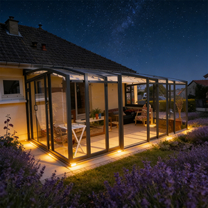 Techo Modular <span class=keywords><strong>de</strong></span> Aluminio con Cristal Templado Panorámico y Protección UV, Fácil <span class=keywords><strong>de</strong></span> Montar, para Terraza <span class=keywords><strong>de</strong></span> Villa - Product Image 4