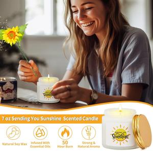Nouveaux cadeaux tournesol 2023 pour femmes, coffret de bien-être pour prompt rétablissement, coffret de soins personnels « Je pense à toi », cadeaux de bien-être pour maman - Product Image 5