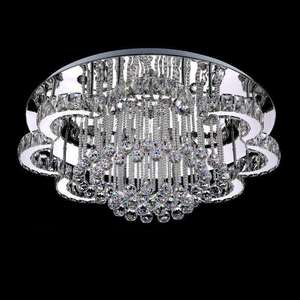 Lustre Led en cristal au design moderne, éclairage d'intérieur, luminaire de plafond, montage en surface sur panneau, idéal pour un salon - Product Image 6
