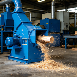 Broyeur de bois professionnel à un seul arbre avec PLC, déchiqueteur de bois pour palettes, équipé - Product Image 2