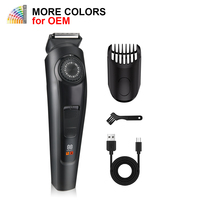 Tondeuse à barbe PRITECH pour hommes, tondeuse à cheveux professionnelle avec cadran réglable de précision 0-10 mm, écran LED, kit de toilettage Type-C