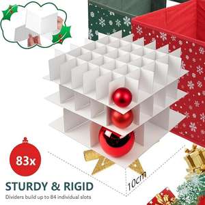 Custom High Quality Foldable Keeps <b>Decorations</b> Clean Christmas Ornament Storage Containers <b>Box</b> <b>with</b> <b>Lid</b> - Product Image 4