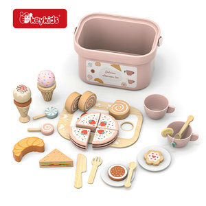 Ensemble de jeu en bois pour enfants 2026, service à thé de l'après-midi avec pot de <span class=keywords><strong>miel</strong></span> et accessoires à café, <span class=keywords><strong>jouet</strong></span> de <span class=keywords><strong>cuisine</strong></span> d'imitation pour tout-petits W10B581 - Product Image 5