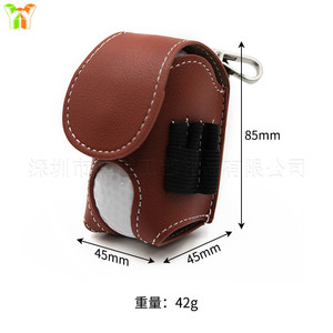 Japanese style portable <b>golf</b> bag with waist strap, made of PU leather. - Product Image 3