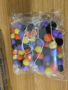 Directo de fábrica al por mayor 2cm Bola de fieltro de color arcoíris adornos navideños - Product Image 2