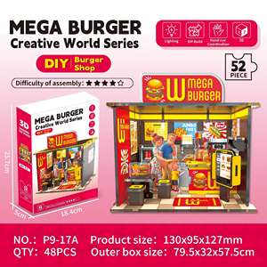 Kit de Casa en Miniatura de Acrílico y Set de Rincón de Lectura - Kit Completo de Casa en Miniatura y Rincón de Lectura para Exhibición y Decoración Moderna - Product Image 3