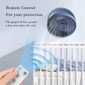Portable Rechargeable LED <b>Light</b> USB Desk Fan 120° Rotation Great for Bedrooms Kids' Study Rooms Remote Mini Air Cooler for - Product Image 2