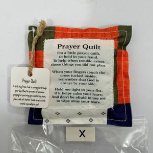 Sac en tissu créatif avec motif croix et mots de prière, sac de rangement portable inspirant et religieux - Product Image 3