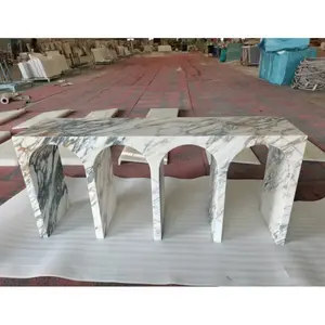 SHIHUI Console moderne couloir Antique Arabescato Antique marbre pierre classique luxe meubles de maison meubles de salon