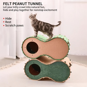 Premium Large Cat Cave <b>Bed</b> – Foldable Polyester Felt, Soundproof Enclosed Hideaway for Kittens & Pets - Product Image 1