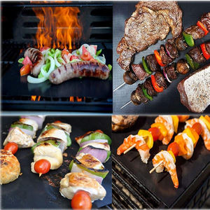 Tapis de <span class=keywords><strong>barbecue</strong></span>, réutilisable et antiadhésif, à bas prix, 20 pièces, robuste, pour bbq - Product Image 5