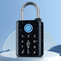 Fingerabdruck-Smart-Vorhängeschloss mit Passwort- und App-Entsperrung, Cloud-Speicher-Kompatibilität für Aluminium-/Stahl-/Glas-/Messing-/Holztüren