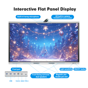 <span class=keywords><strong>จ</strong></span>อแบนอินเทอร์แอคทีฟ 4K รองรับการสัมผัส 40 <span class=keywords><strong>จ</strong></span>ุด ระบบแอนดรอยด์ พร้อมฟังก์ชัน AI ในตัว รองรับ OPS <span class=keywords><strong>ภายนอก</strong></span> ระบบปฏิบัติการ Windows CE ได้รับมาตรฐาน FCC และ ROHS สำหรับห้องประชุม พร้อมจัดส่งแบบ DDP - Product Image 2