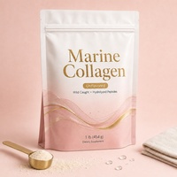 Collagène Marin en Poudre OEM ODM 454g Sans Arôme Peptides Hydrolysés Sauvages Complément Alimentaire pour Adultes en Vrac