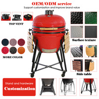 Grande Taille Kamado à Charbon de Bois 25 Pouces en Céramique pour Camping, Barbecue Extérieur, Four Kamado, Fabricant OEM ODM